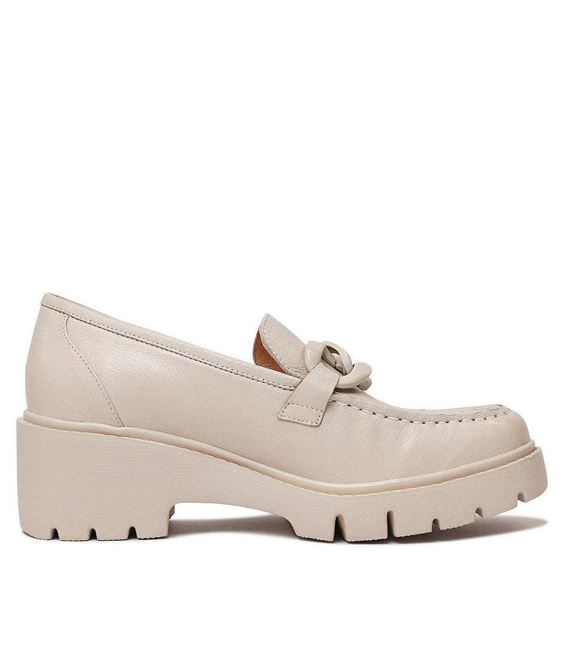 Unnay Almond Leather Loafers - Shouz