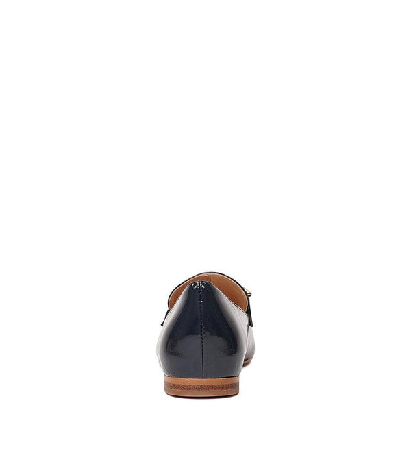 Socoro Navy Patent Leather Loafers - Shouz