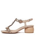 Mencas Latte Multi Leather Heels
