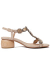 Mencas Latte Multi Leather Heels, DJANGO & JULIETTE - Shouz