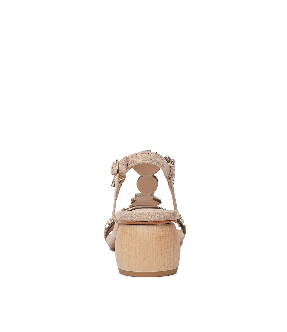 Mencas Latte Multi Leather Heels - DJANGO AND JULIETTE | Shouz