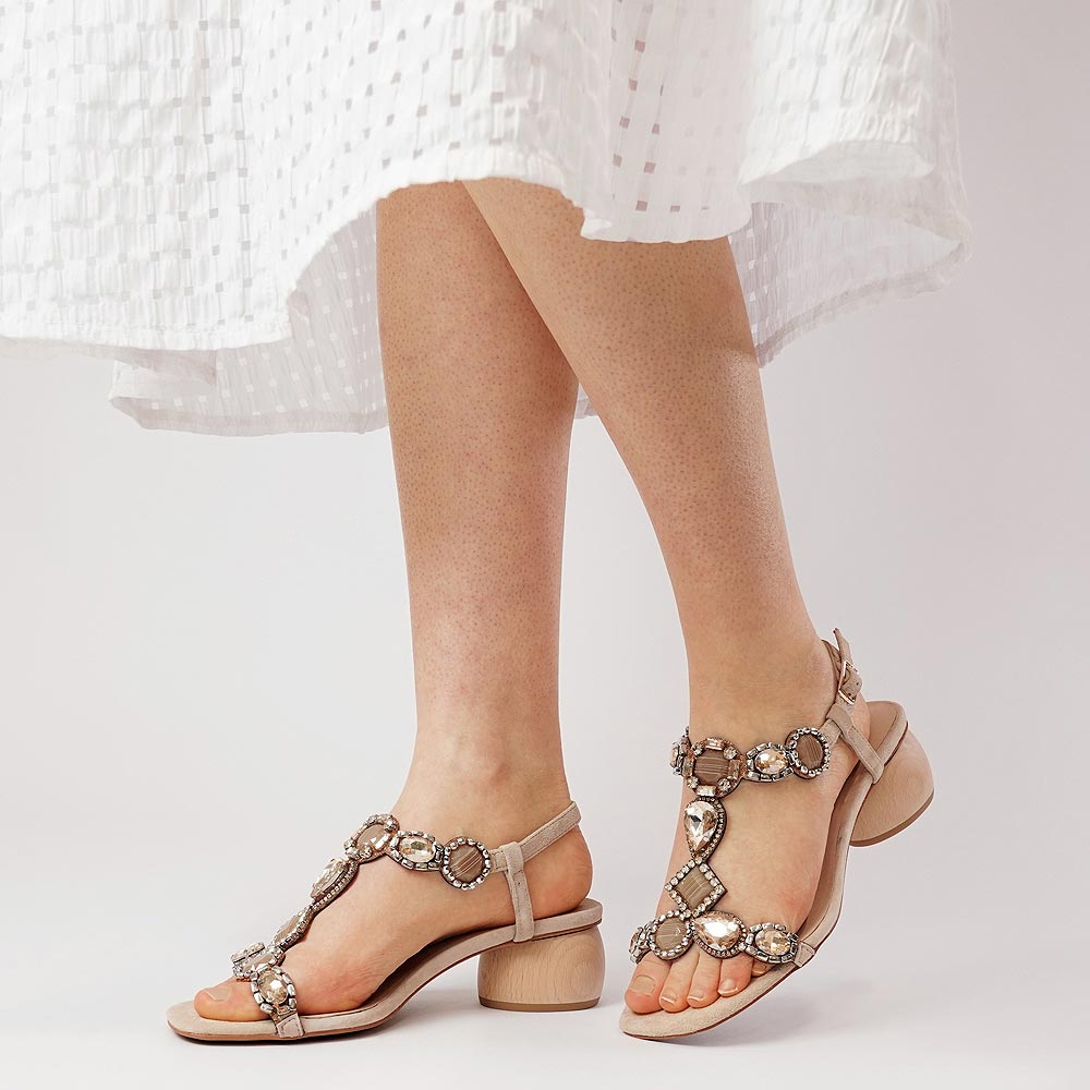 Mencas Latte Multi Leather Heels, DJANGO & JULIETTE - Shouz