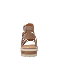 Gizelle Taupe Leather Sandals - Shouz