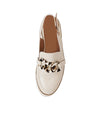 Quivers Cream Leather Loafers - Shouz
