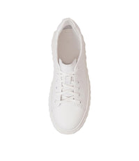Irsia White Leather Sneakers - Shouz