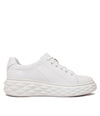 Irsia White Leather Sneakers - Shouz