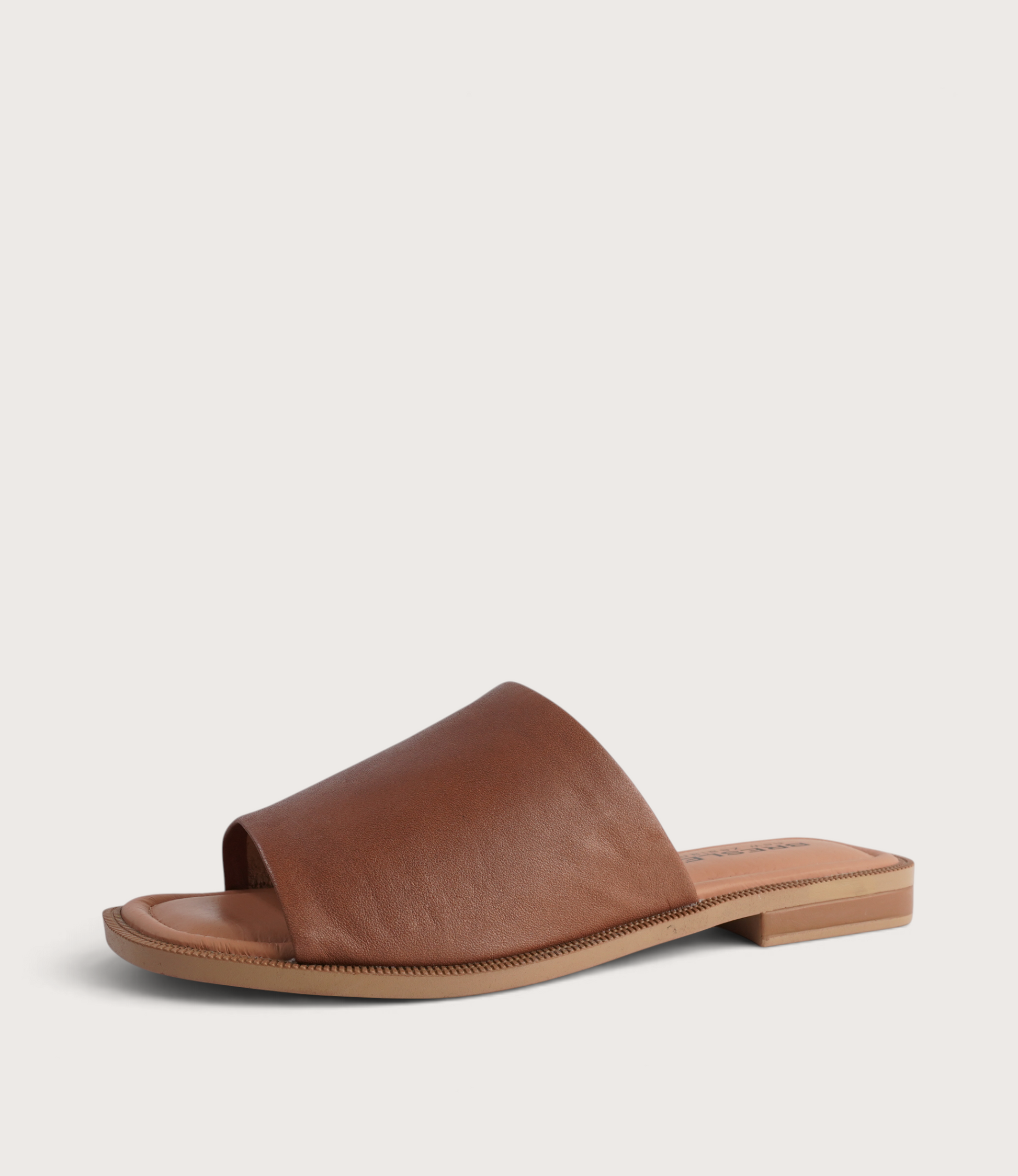 Sooty Brandy Leather Flats