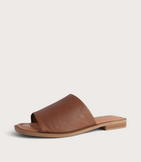Sooty Brandy Leather Flats