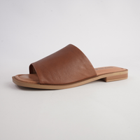 Sooty Brandy Leather Flats