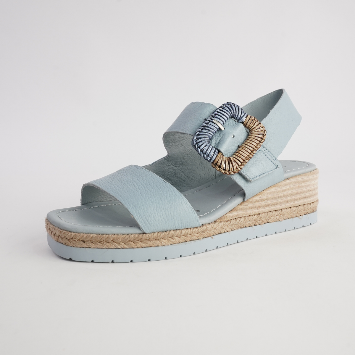 Innes Denim Leather Sandals - DJANGO AND JULIETTE | Shouz