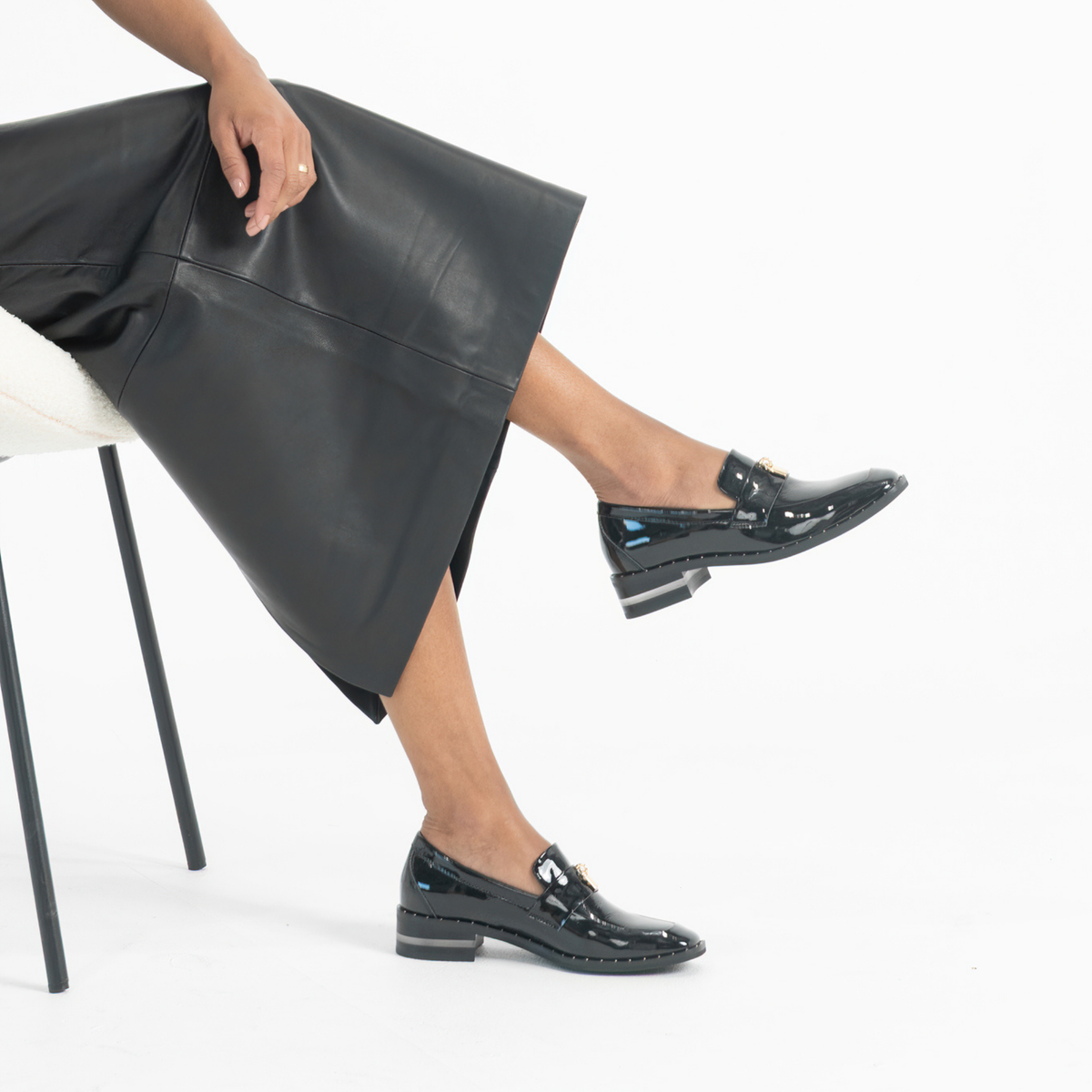 Fillipia Black Patent Leather Loafers