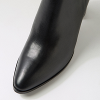 Adaire Black Leather/ Black Heel Ankle Boots - DJANGO AND JULIETTE | Shouz