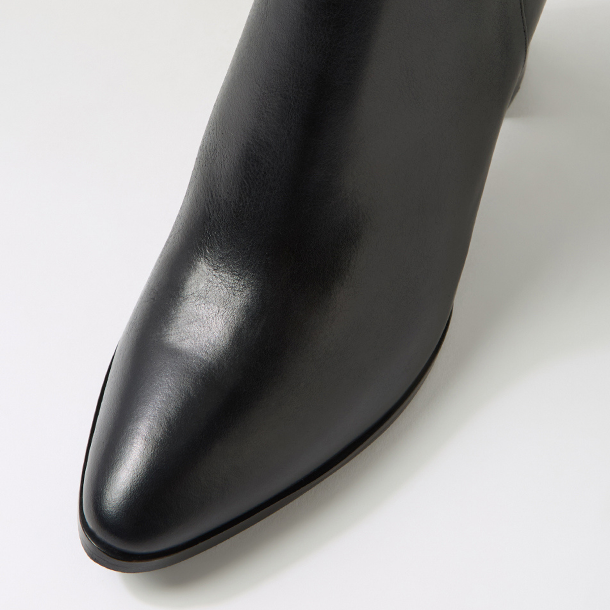 Adaire Black Leather/ Black Heel Ankle Boots - DJANGO AND JULIETTE | Shouz
