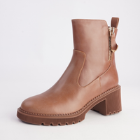 Zareks New Cognac Leather Boots - DJANGO AND JULIETTE | Shouz