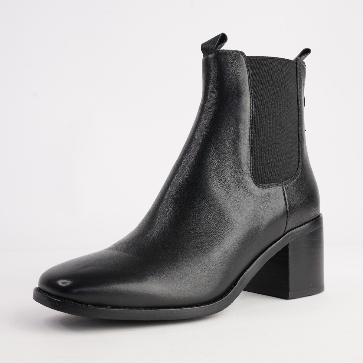 Slightly Black Leather Ankle Boots - MOLLINI | Shouz