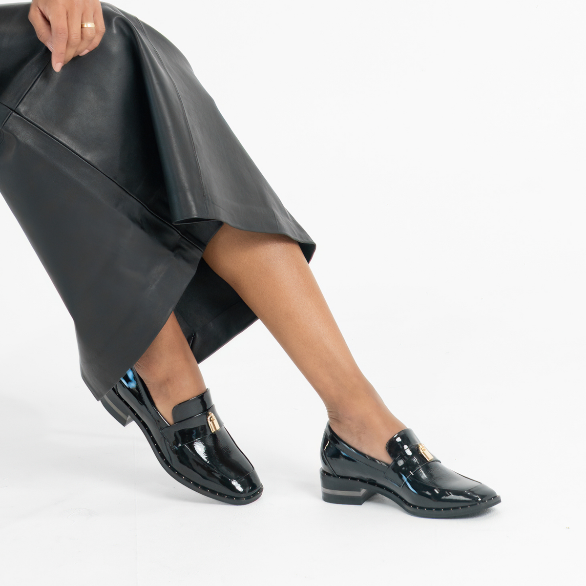 Fillipia Black Patent Leather Loafers