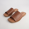 Sooty Brandy Leather Flats