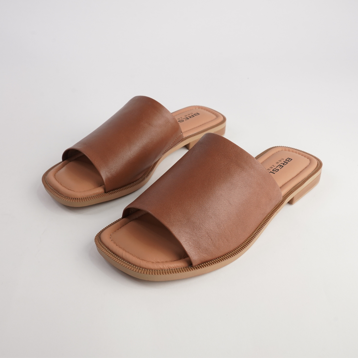 Sooty Brandy Leather Flats