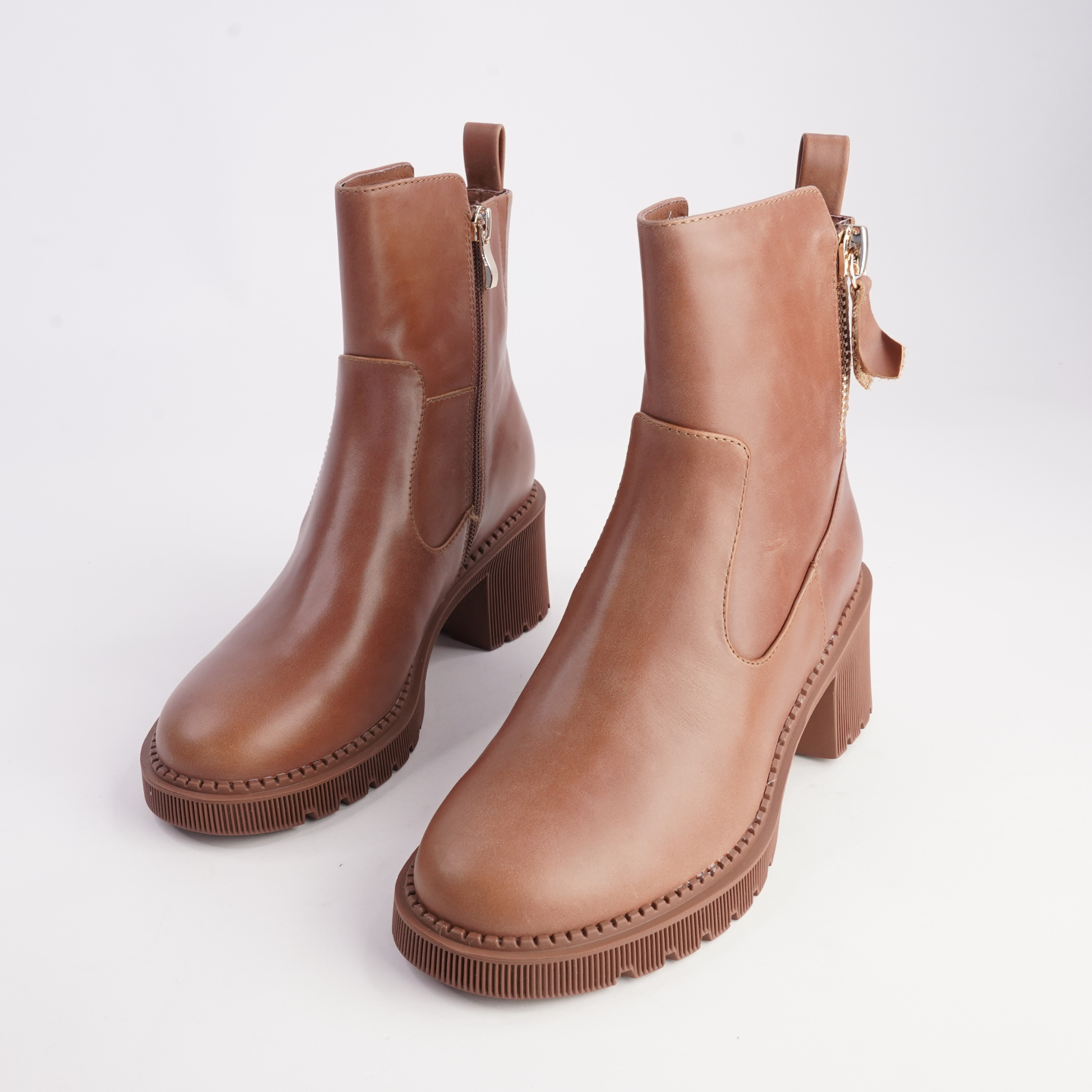 Zareks New Cognac Leather Boots - DJANGO AND JULIETTE | Shouz