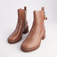 Zareks New Cognac Leather Boots - DJANGO AND JULIETTE | Shouz