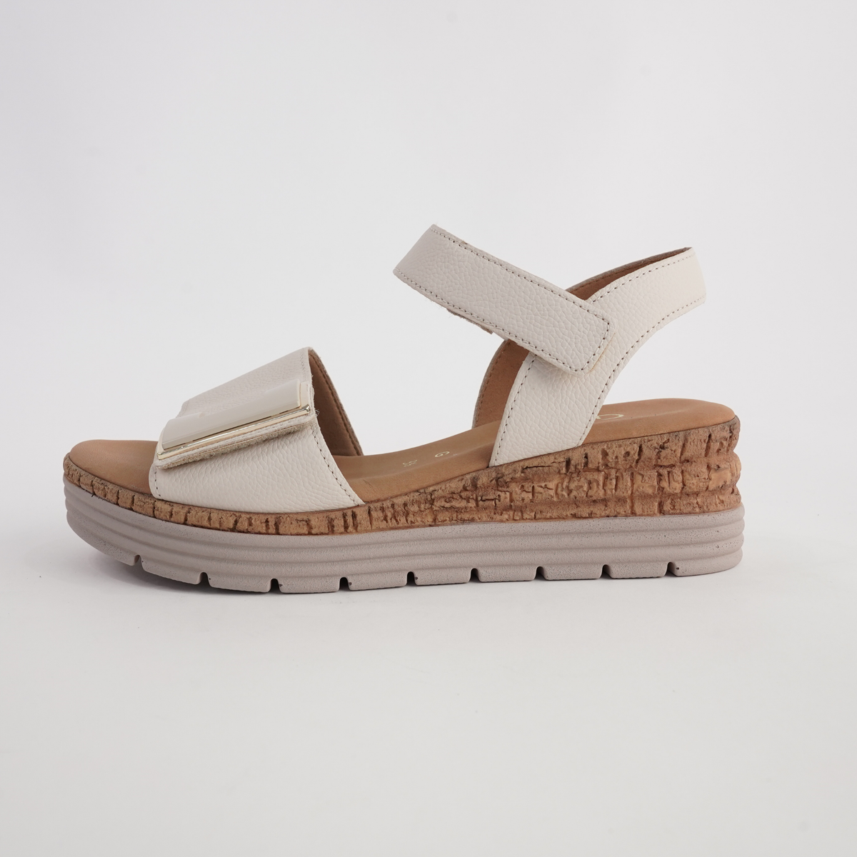 Inez Creme Leather Sandals - GABOR | Shouz