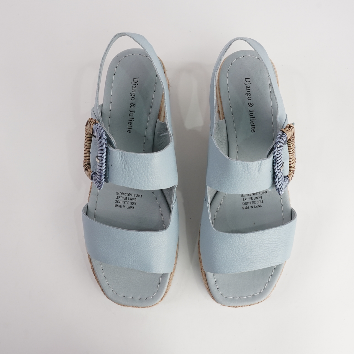 Innes Denim Leather Sandals - DJANGO AND JULIETTE | Shouz