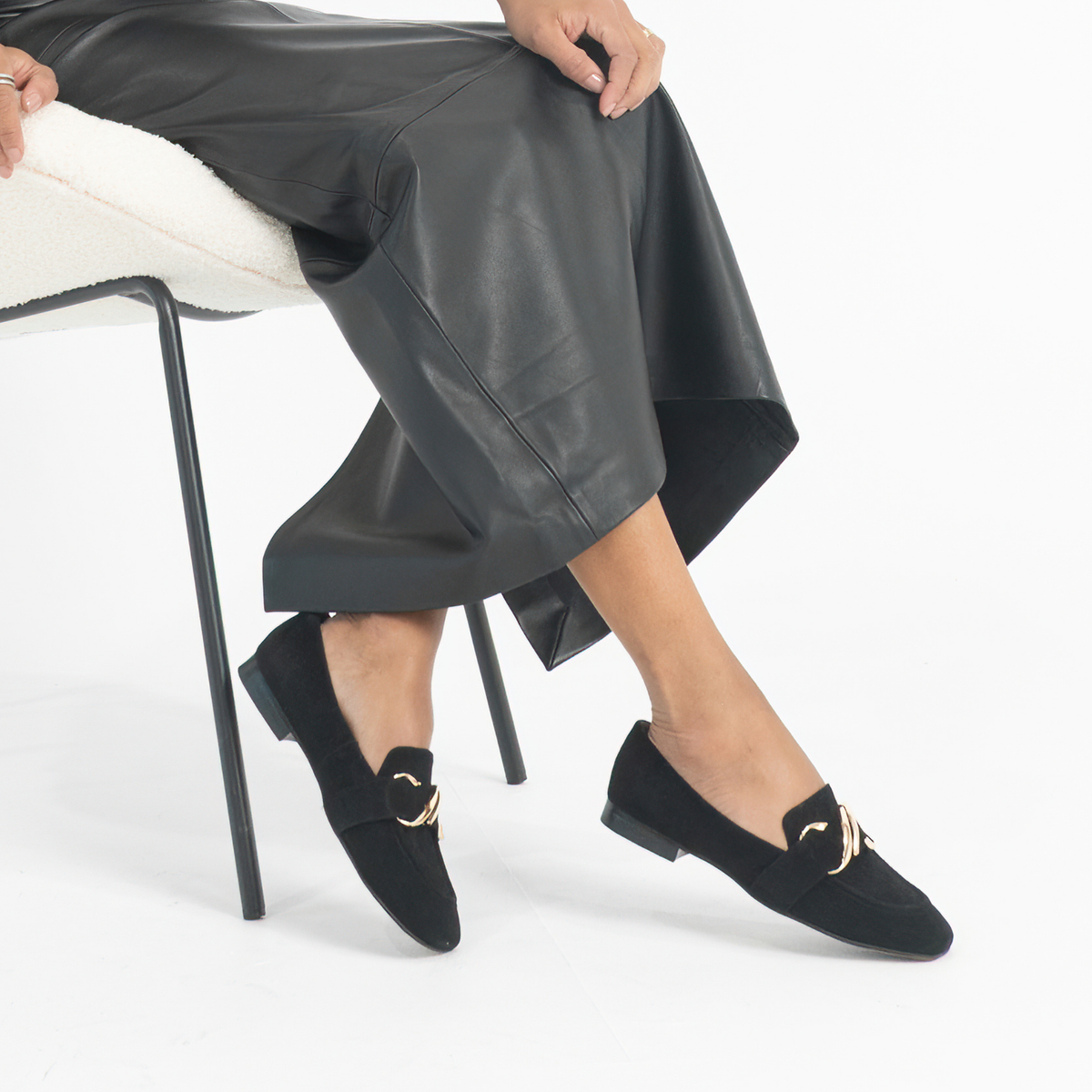 Paydie Black Suede Leather Loafers - TOP END | Shouz