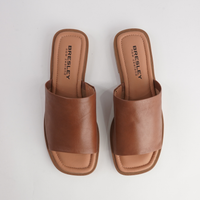 Sooty Brandy Leather Flats