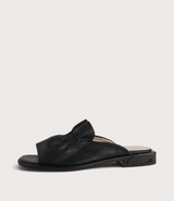 Luna Black Leather Flats