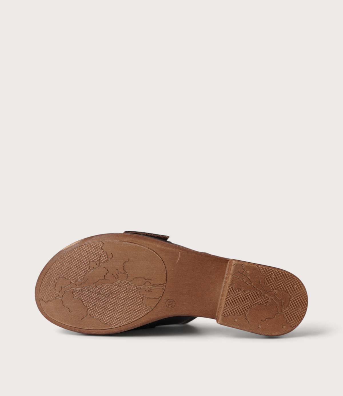 Miley Black Leather Slides