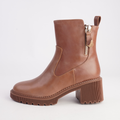 Zareks New Cognac Leather Ankle Boots