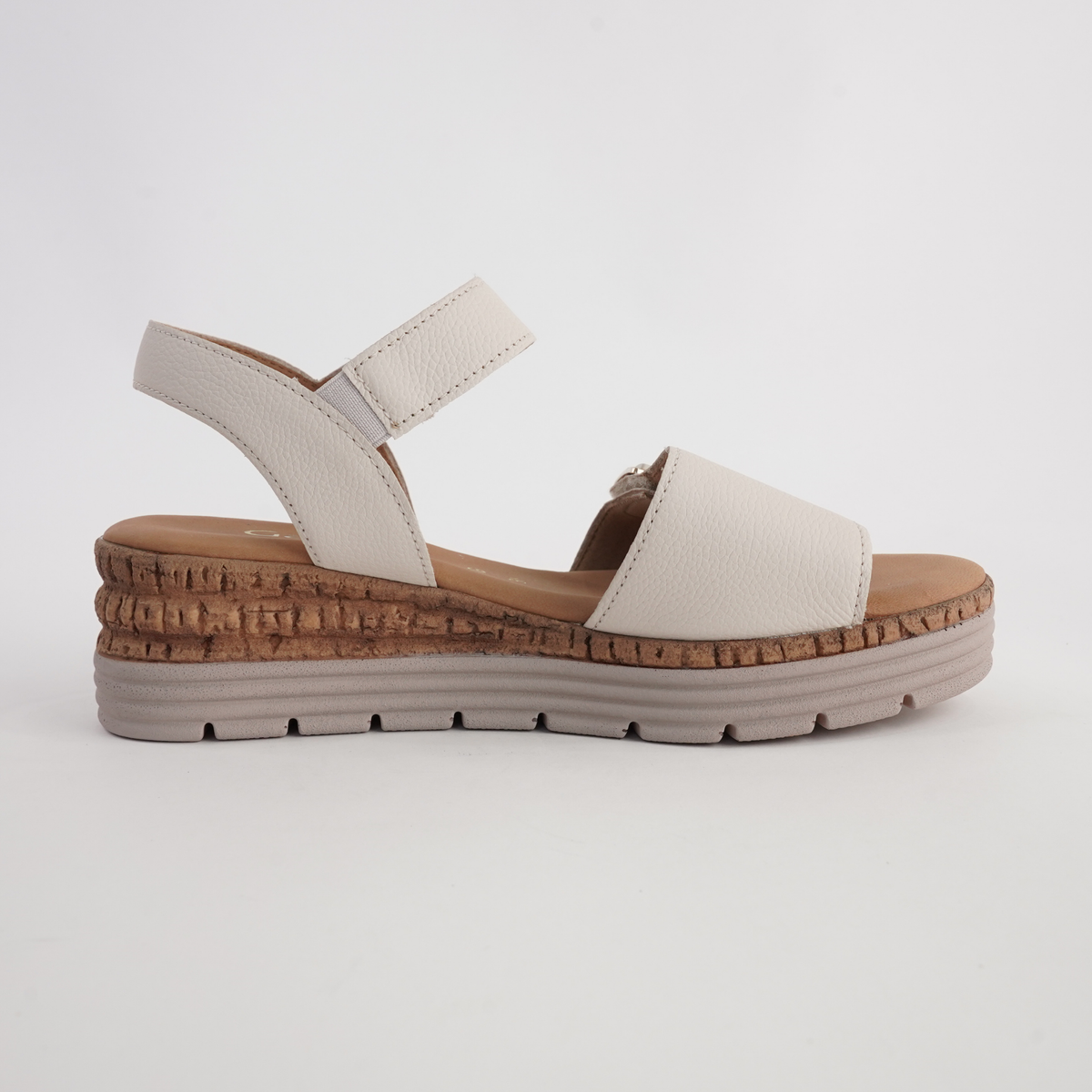 Inez Creme Leather Sandals - GABOR | Shouz
