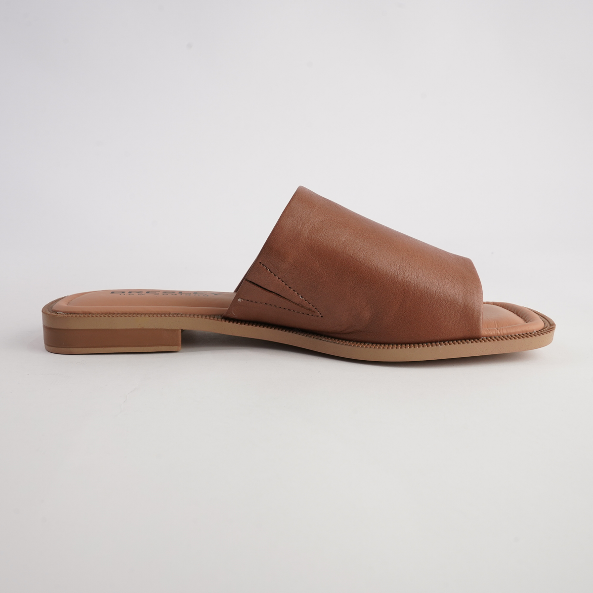 Sooty Brandy Leather Flats - BRESLEY | Shouz