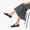 Paydie Black Suede Leather Loafers