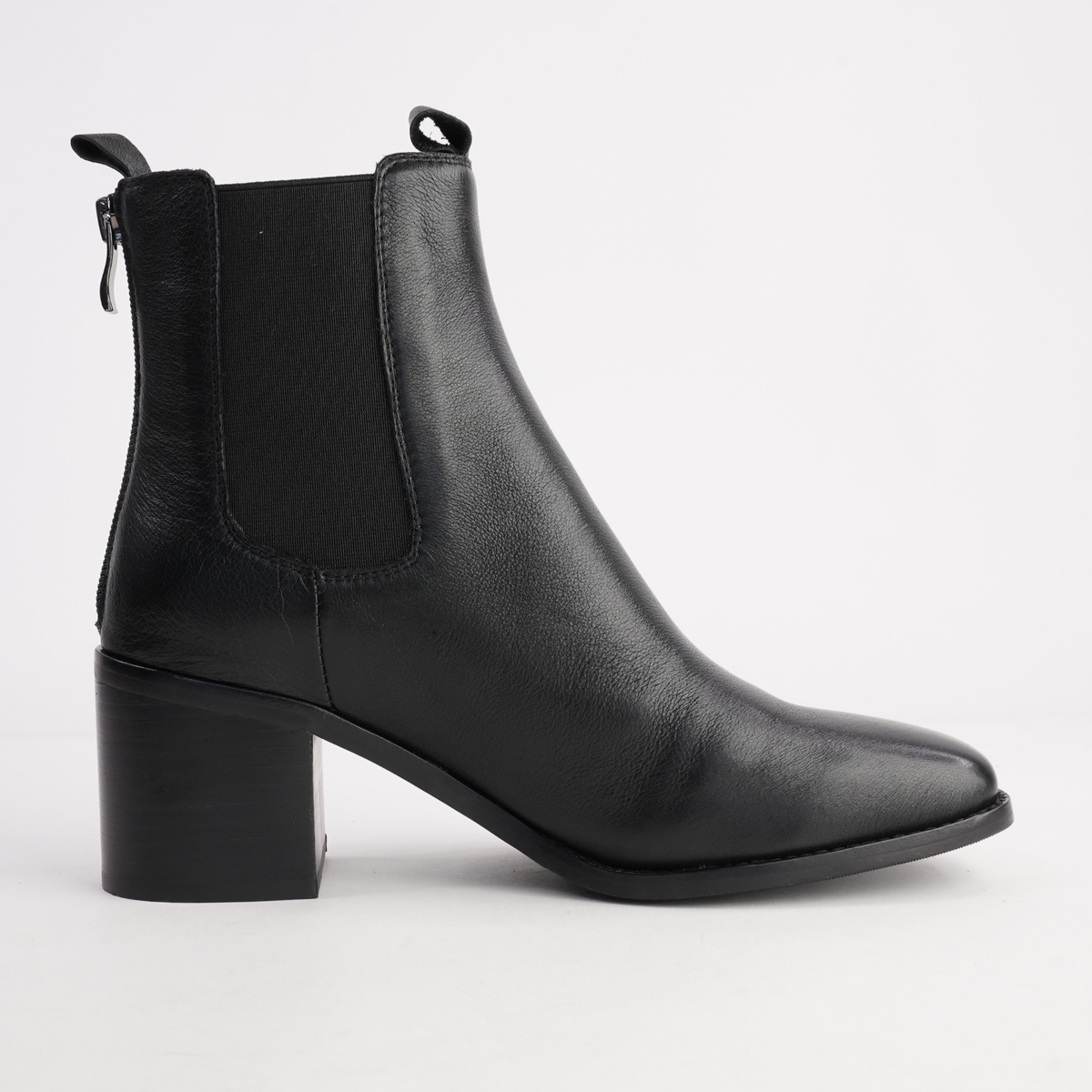 Slightly Black Leather Ankle Boots - MOLLINI | Shouz