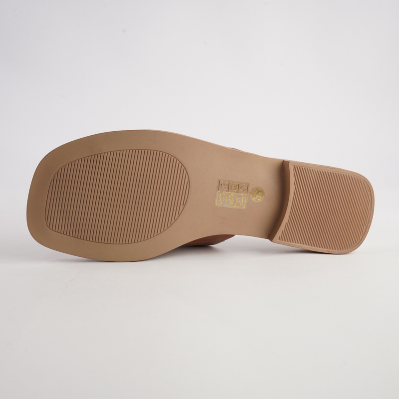 Sooty Brandy Leather Flats