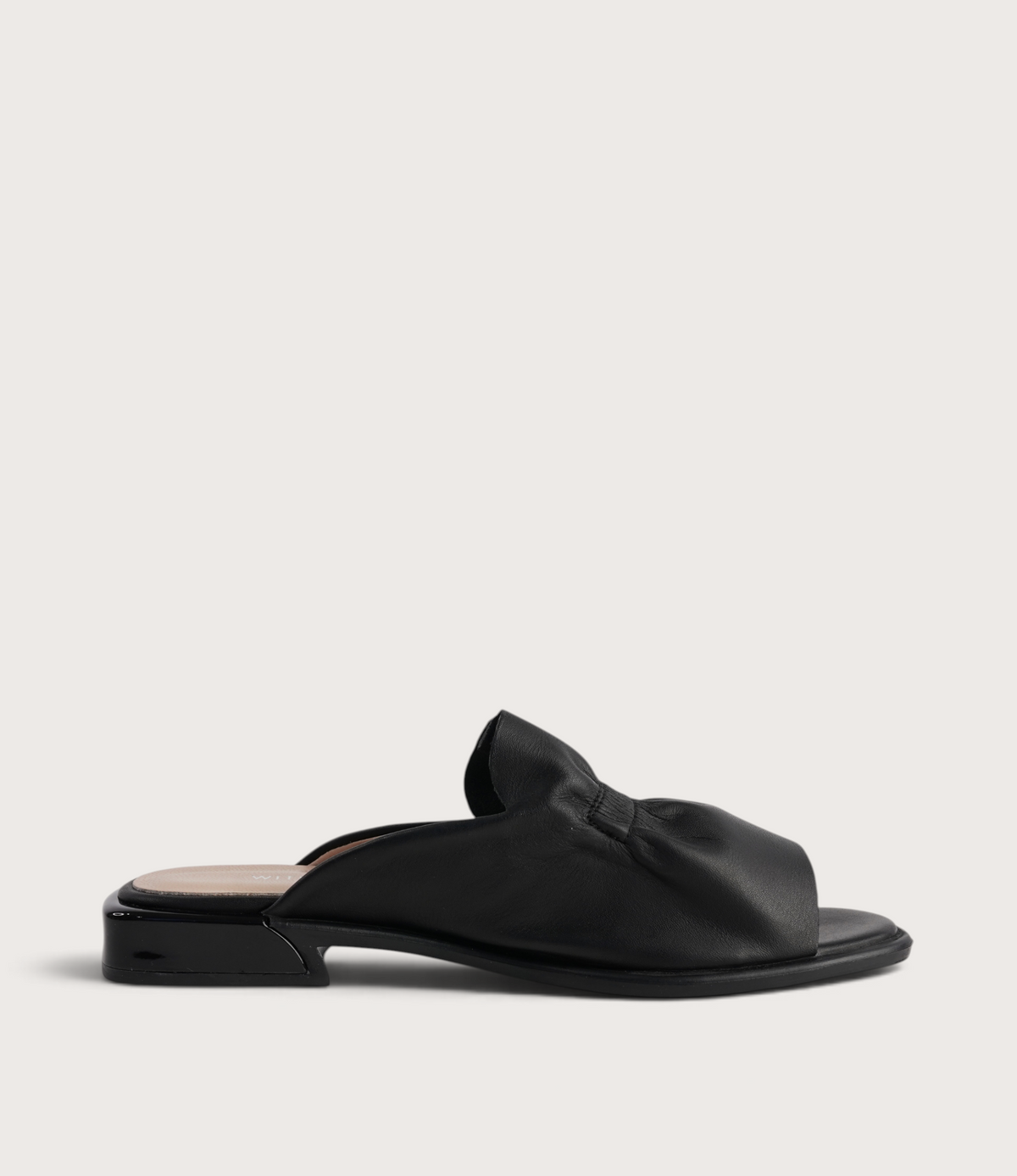 Luna Black Leather Flats