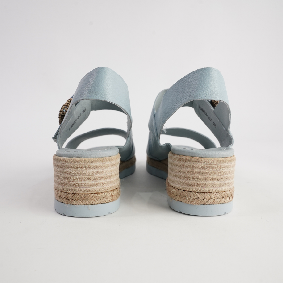 Innes Denim Leather Sandals - DJANGO AND JULIETTE | Shouz