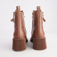 Zareks New Cognac Leather Boots - DJANGO AND JULIETTE | Shouz