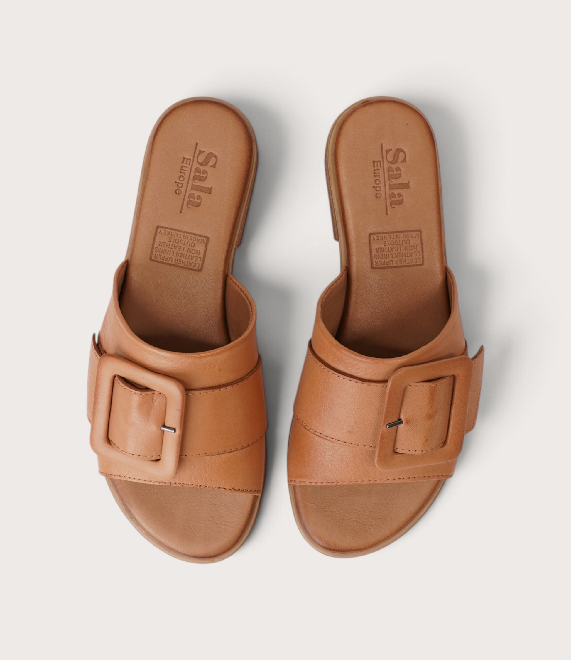 Miley Coconut Leather Slides