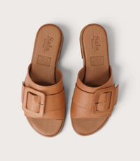 Miley Coconut Leather Slides
