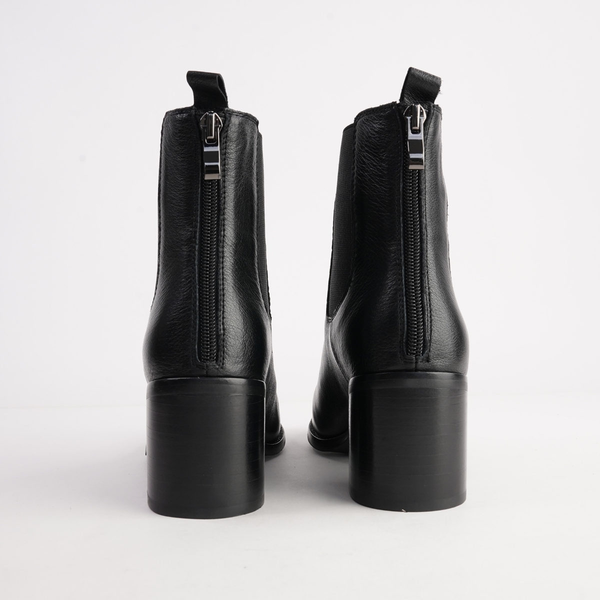 Slightly Black Leather Ankle Boots - MOLLINI | Shouz
