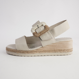 Innes Almond Leather Sandals - DJANGO AND JULIETTE | Shouz