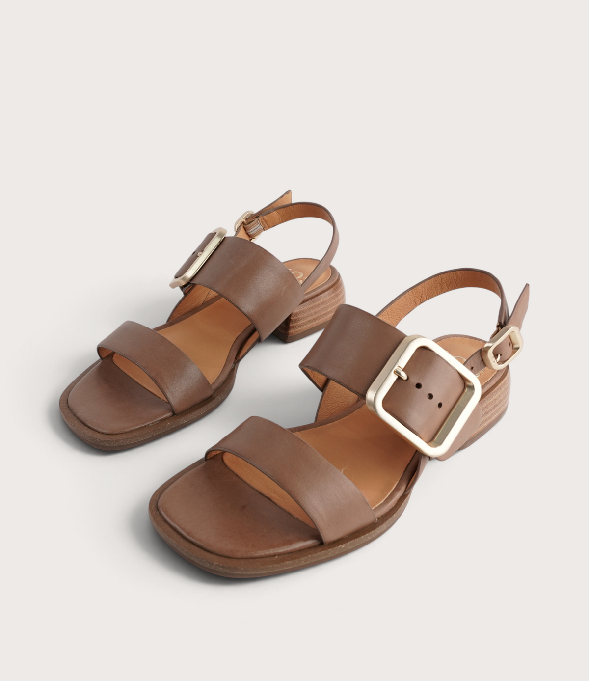 Ikam Pecan Leather Sandals