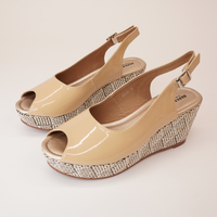 Sabyne Nude Patent Wedges