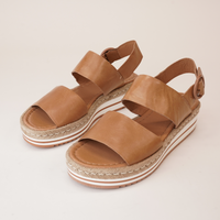 Atha Dark Tan Leather Sandals