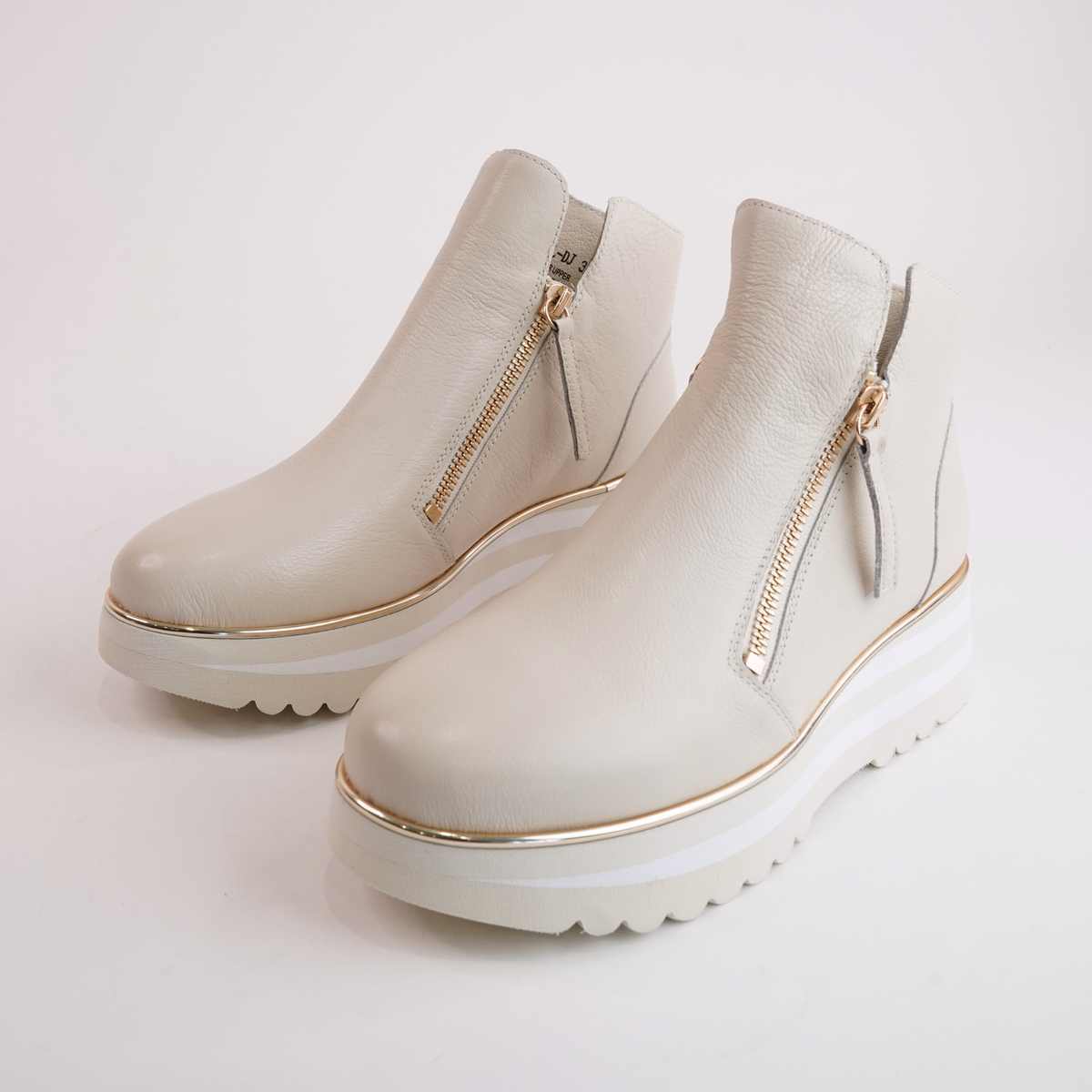 Evol Milk Leather Ankle Boots