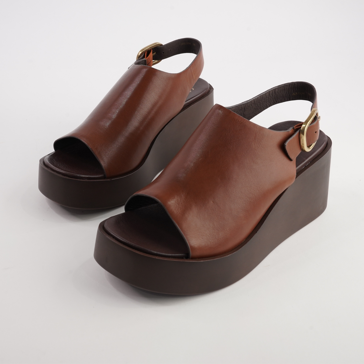 Ariani Brandy Leather Wedges