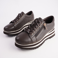Eammes Choc/Milk Leather Sneakers