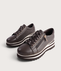Eammes Choc/Milk Leather Sneakers